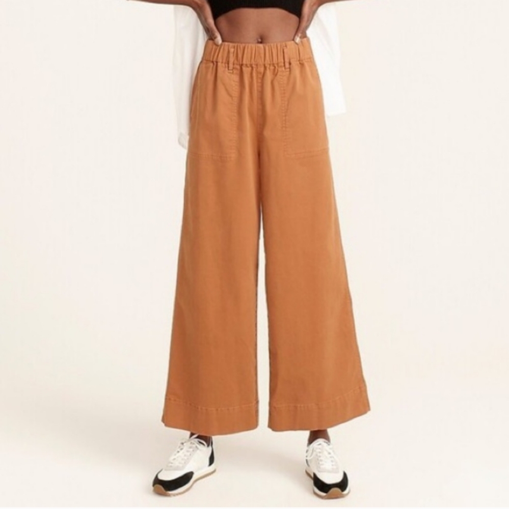 J. Crew Wide Leg Pants in Tan